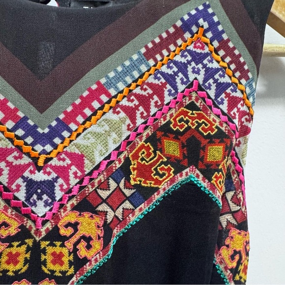 Anthropologie Patchworked Chevron Midi Dress Tanvi Kedia Size 2 Orig $278 - Picture 9 of 16